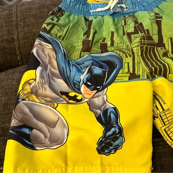 Batman DC Comics Swimming Trunks Shorts Elastic Waistband Size 5/6 Kids - Picture 5 of 9